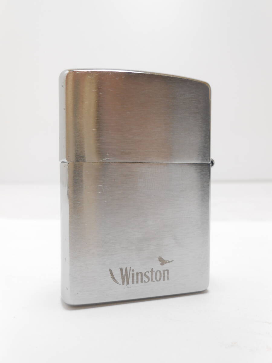 ∞1 ZIPPO オイルライター Winston Freedom ウィンストン フリーダム 火花のみ確認 着火未確認 現状品 箱付 喫煙具 ジッポー ロゴの画像3