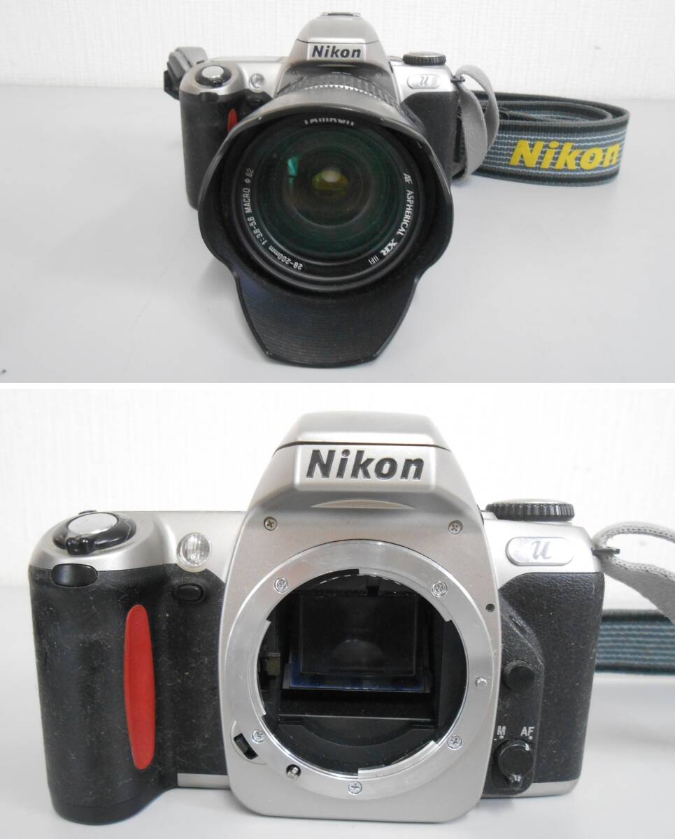 戸高∞4 【ジャンク】Nikon ニコン μ 一眼レフフィルムカメラ +TAMRON AF ASPHERICAL XR IF 28‐200mm F3.8‐5.6 MACRO_画像2