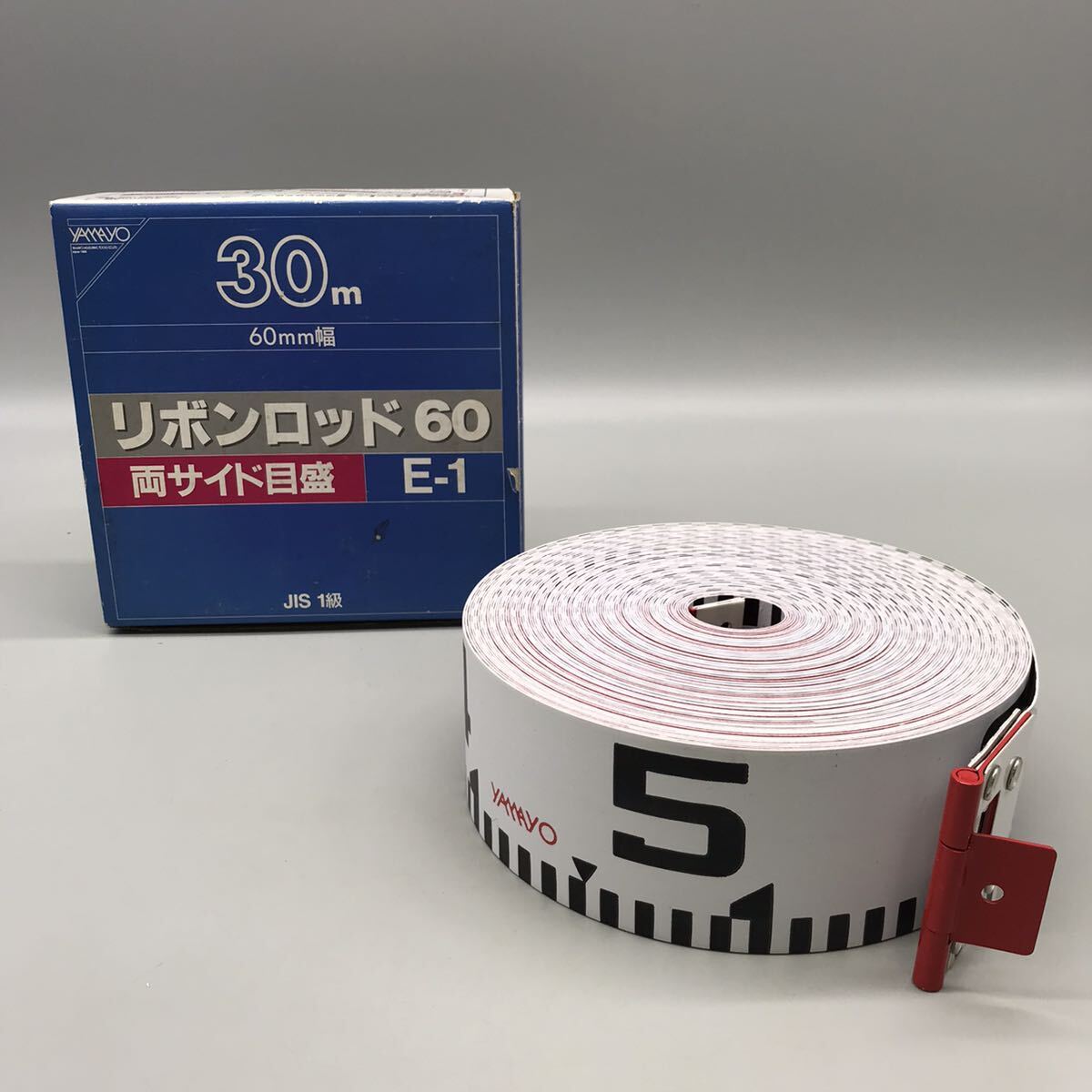 【新品 未使用】YAMAYO ヤマヨ RIBBON ROD 60 リボンロッド60 両サイドメモリ E-1 60mm幅 30m JIS 1級 スポーツ用 日本製 おすすめの画像1