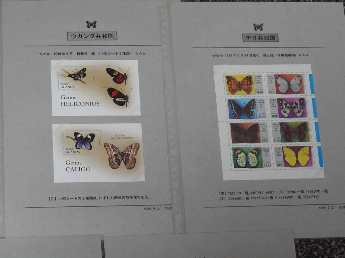 （48）世界各国の蝶・蛾図案切手小型シート17種セット（未使用美品）_画像4