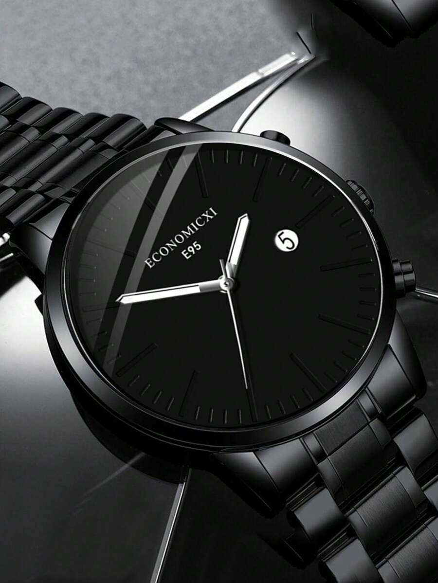 腕時計 メンズ クォーツ レジャー ステンレス製 デジタル腕時計 クォーツ デイト表示 ストップウォッチ付き_画像2