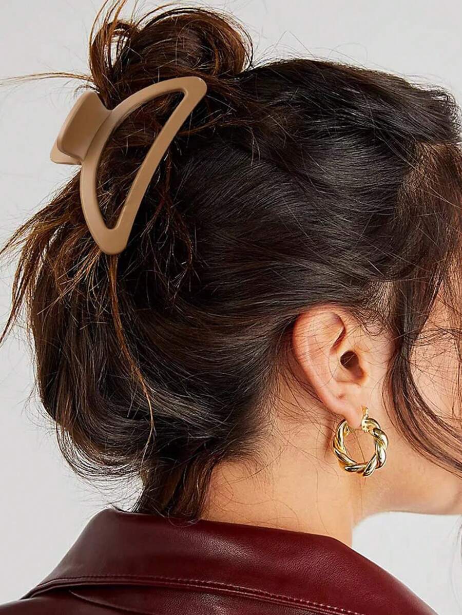 レディース アクセサリー ヘアアクセサリー レディース用 プラスチック 軽量 ヘアクリップ ハーフラウンド形状 ミニマリストスタイ_画像5