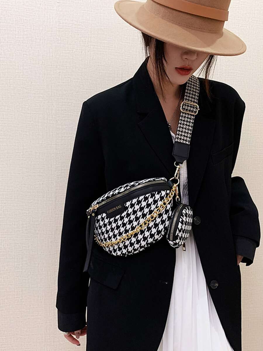  lady's bag waist bag is undos toe s saddle-bag chain with strap . change purse . attaching Mini bag 
