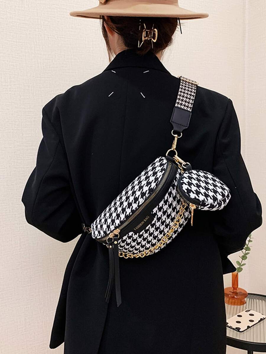  lady's bag waist bag is undos toe s saddle-bag chain with strap . change purse . attaching Mini bag 