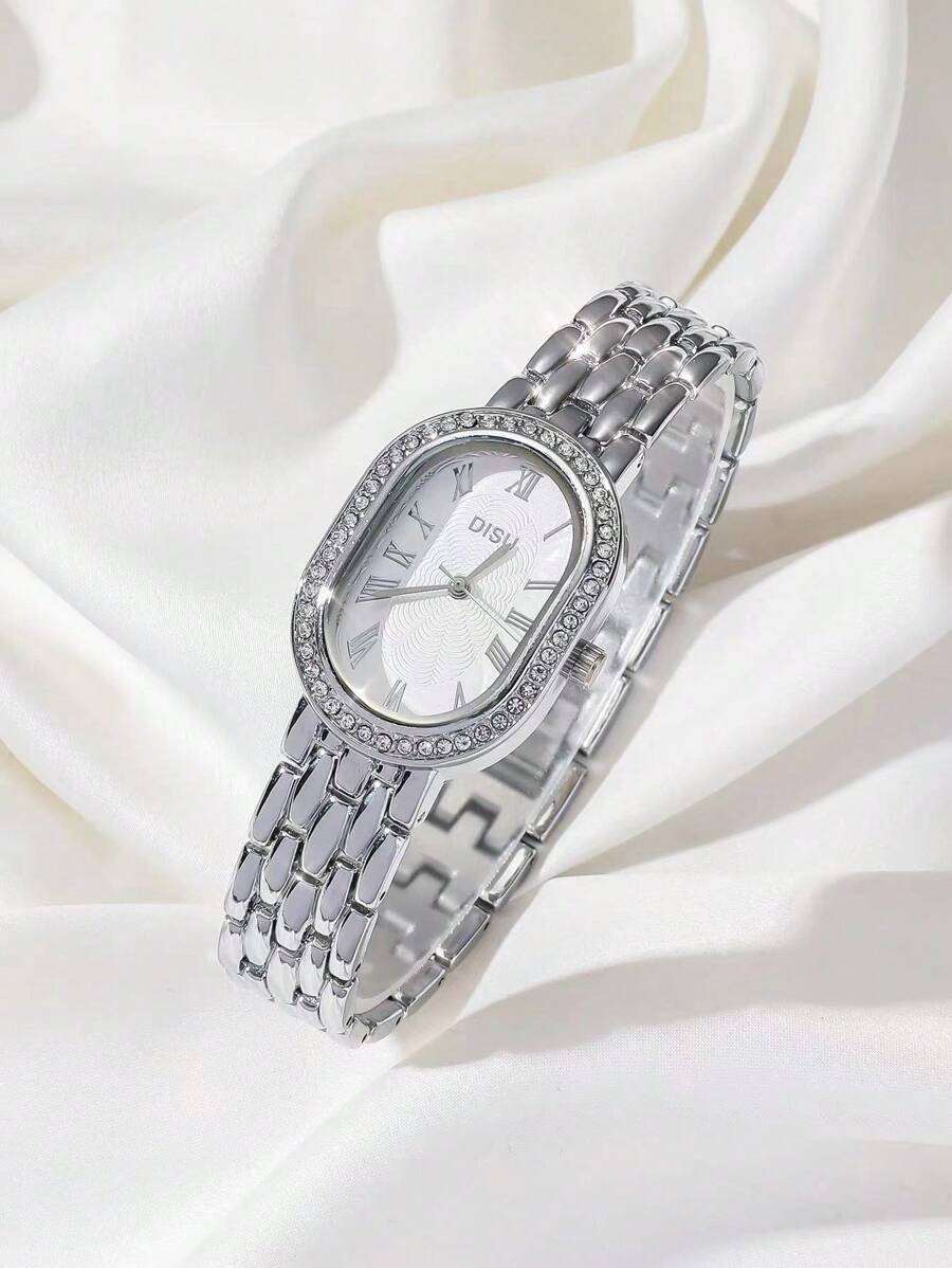 腕時計 レディース クォーツ ダイヤモンド付き繊細でエレガントなレディース腕時計 一般的な使用に適しているブレスレットストラップ_画像1