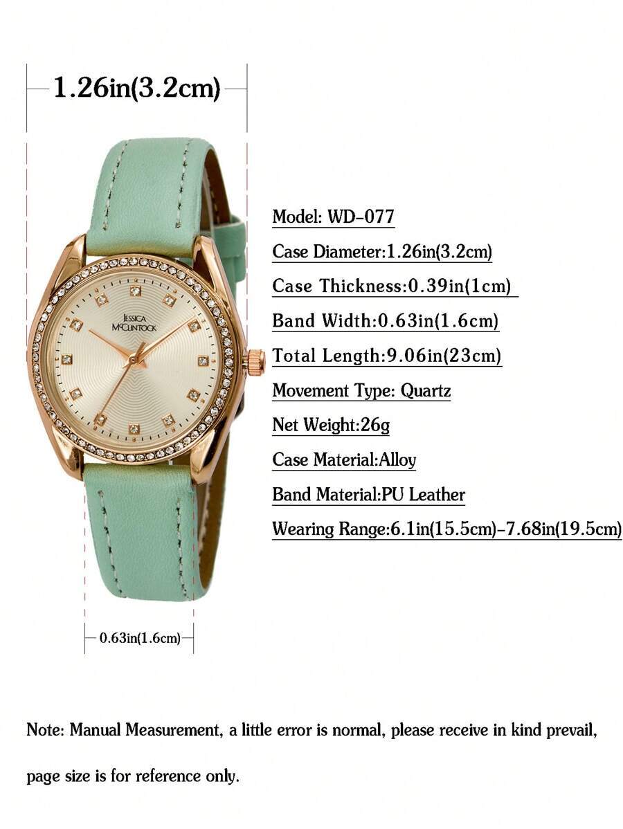腕時計 レディース クォーツ 女性用シンプルカジュアルレザーストラップクオーツウォッチ１本_画像2