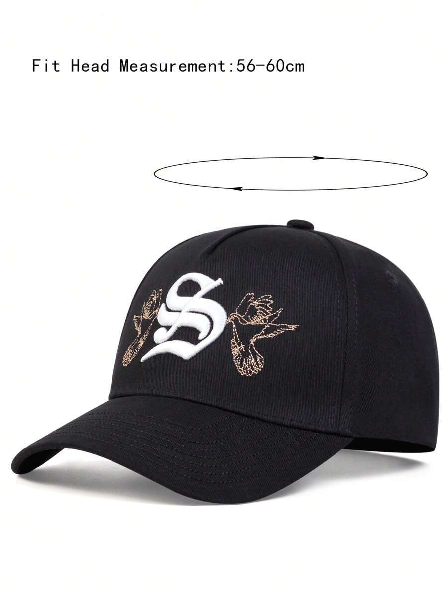 メンズ アクセサリー 帽子 1個 メンズ ゴシック 刺繍ベースボールキャップ、おしゃれで調節可能な日よけレジャーハット、春秋の旅行_画像5