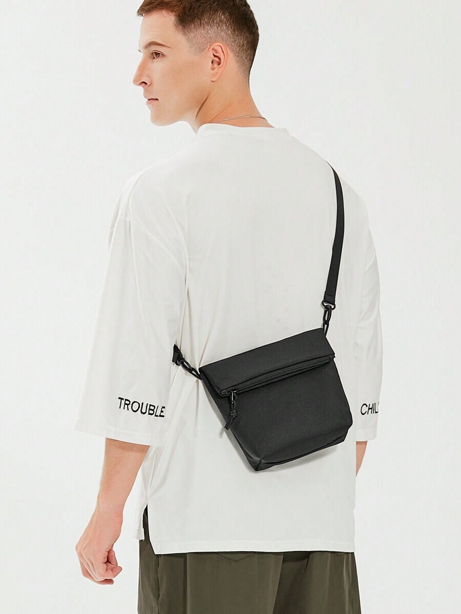 メンズ バッグ ショルダーパック デザインセンスあふれるミニマリストのユニセックススリングバッグ。スマートフォンやスポーツ用具、学_画像1