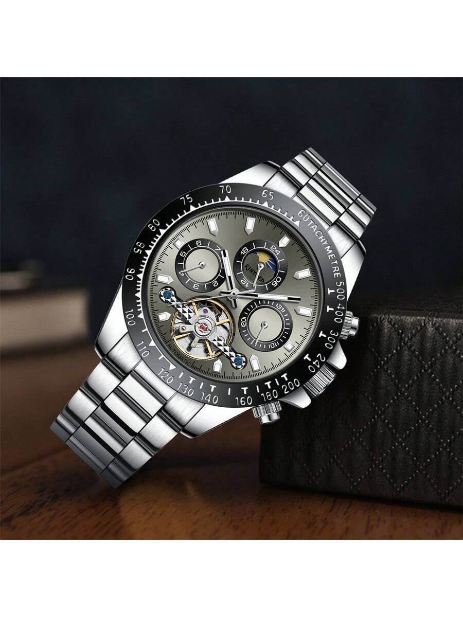 腕時計 メンズ 機械式 自動巻き 機械式腕時計 ビジネス用 ナイトライト機能 1個入り_画像4