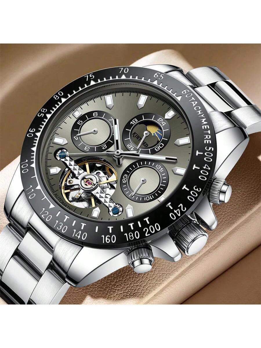 腕時計 メンズ 機械式 自動巻き 機械式腕時計 ビジネス用 ナイトライト機能 1個入り_画像1