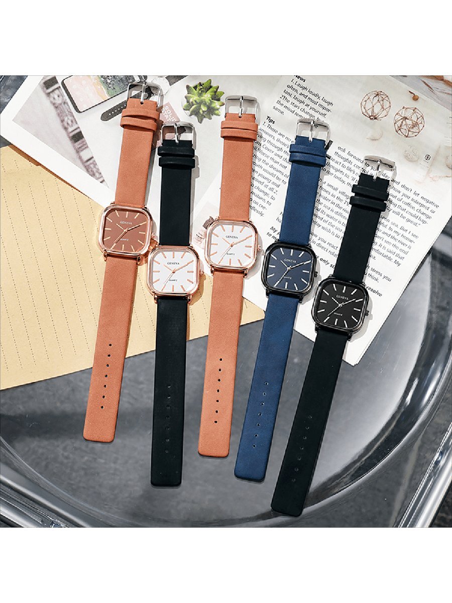 腕時計 メンズ クォーツ ビジネス レザーストラップ クオーツ時計 腕時計 メンズ シンプル マニュアル4点セット 腕時計 時計_画像3