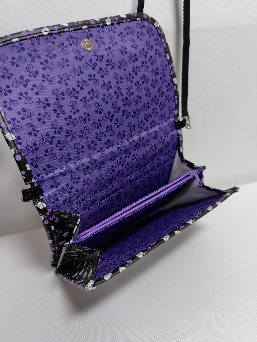 未使用　ANNA SUI mini 10th ANNIVERSARY BOOK 　付録　お財布みたいに使える　黒　ショルダー　キラキラマルチバッグ_画像6