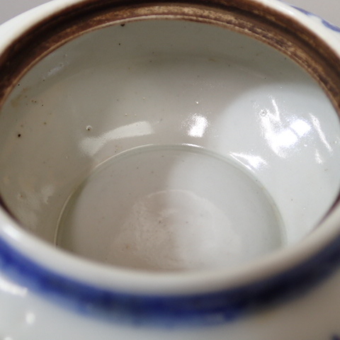 FK-3103◇玉輪斎 本多佐平造 青草 水注 煎茶道具 共箱 FK-3103◇玉輪斎 本多佐平造 青草 水注 煎茶道具 共箱