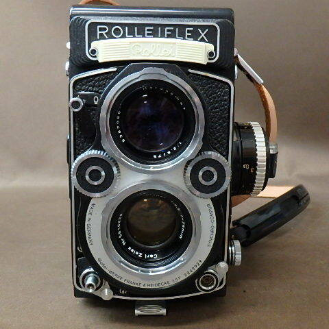 FK-2953◆ROLLEI FLEX 2眼カメラ 美品 革ケース付き 簡易動作OKの画像2