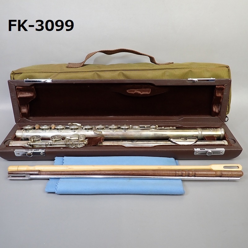 FK-3099◆NATSUKI FULTE ナツキフルート 総銀製 NF-105 全長約67㎝ 現状品 管楽器 動作未確認 の画像1