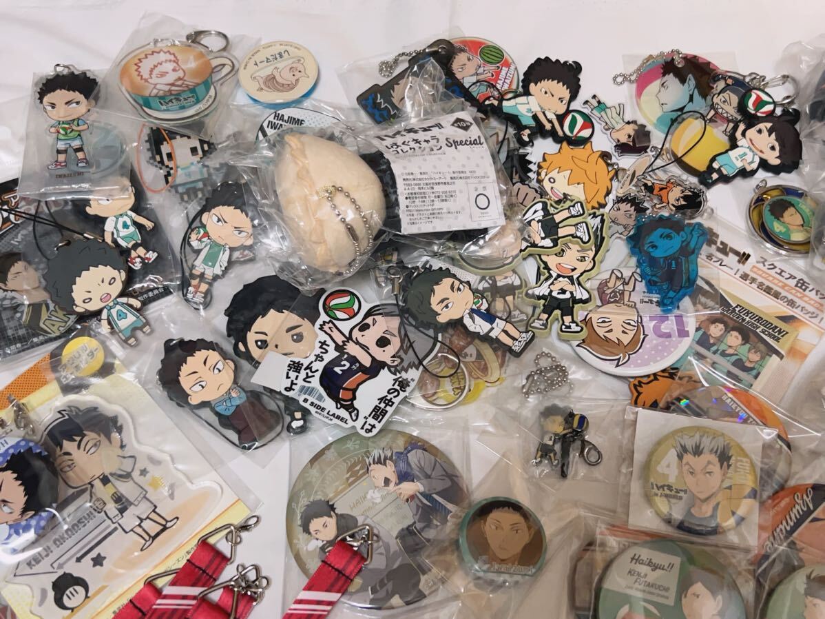  Haikyu!! goods set sale can badge mochi trout most lot blue leaf castle west .. swan ... high school rubber strap anime 