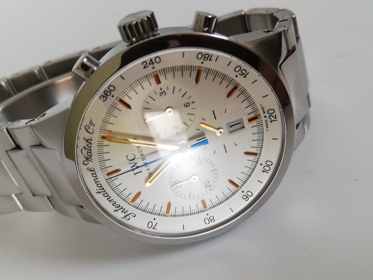 【美品、希少、電池交換済、+自動巻き】IWC IW372703 GSTセミメカニカルクォーツ　クロノグラフ