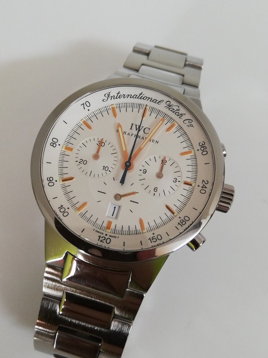 【美品、希少、電池交換済、+自動巻き】IWC IW372703 GSTセミメカニカルクォーツ　クロノグラフ