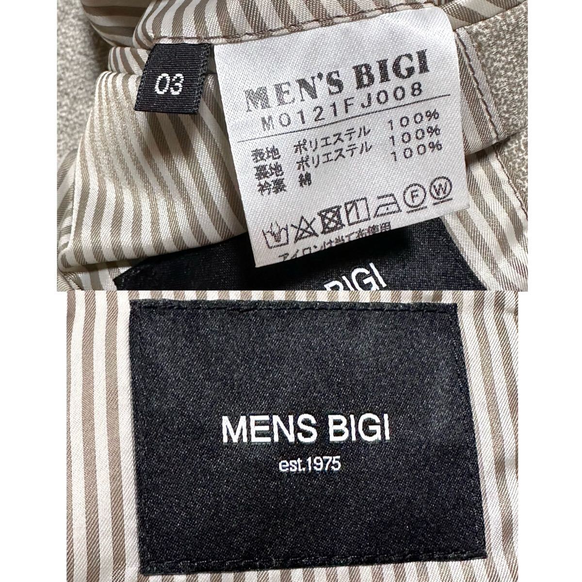 MEN'S BIGI 【 Lサイズ!! 紳士の嗜み 】 メンズビギ テーラードジャケット アンコン ペイズリー ストライプ ストレッチ◎ ベージュ メンズ_画像10