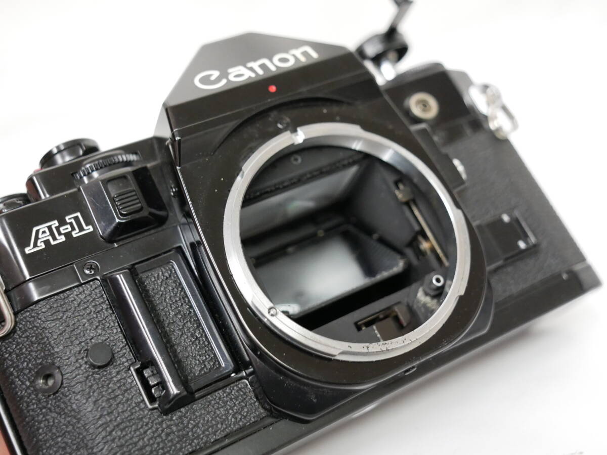 #0744 Canon A-1 2台 FD 28mm F2.8 50mm F1.4 キャノン 一眼レフフィルムカメラの画像8