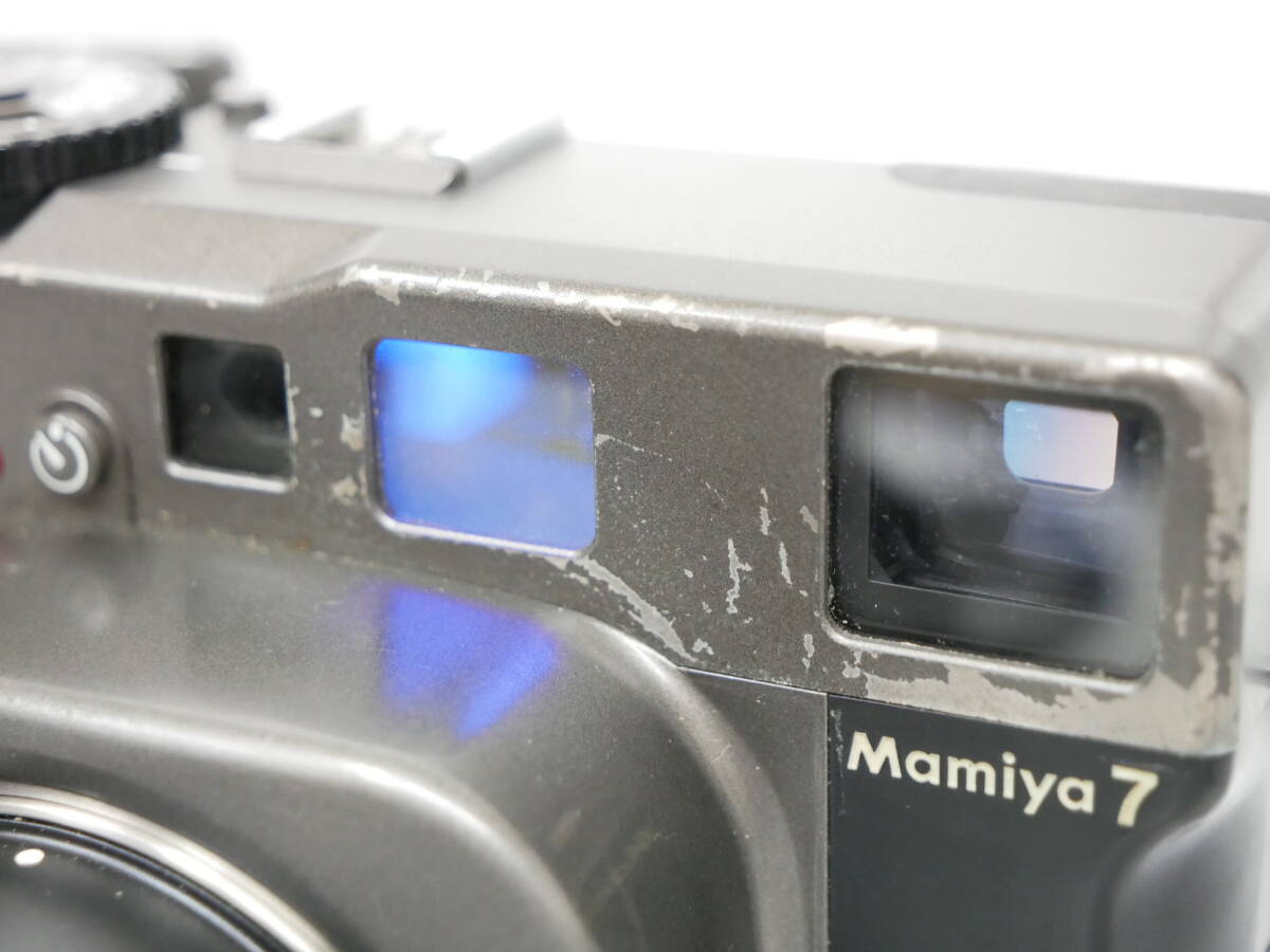 #7453 Mamiya7 N 80mm 65mm F4 L 50mm F4.5 FV703 マミヤ 中判フィルムカメラ レンズ3本 ビューファインダー付きの画像10