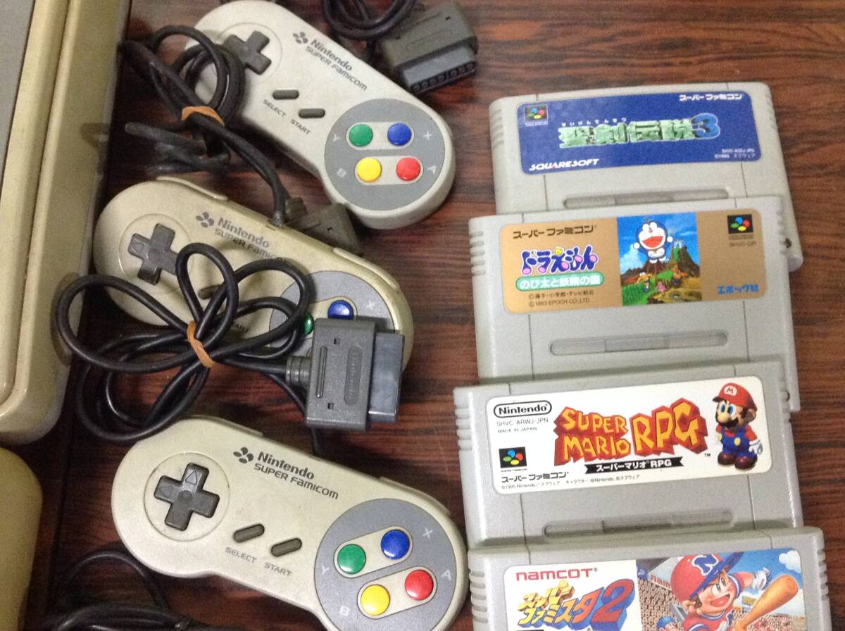 Nintendo Super Famicom 8consoles 4controllers 5games tested 任天堂 スーパーファミコン 本体8台 コントローラ4台 ゲーム５本動作確認済の画像4