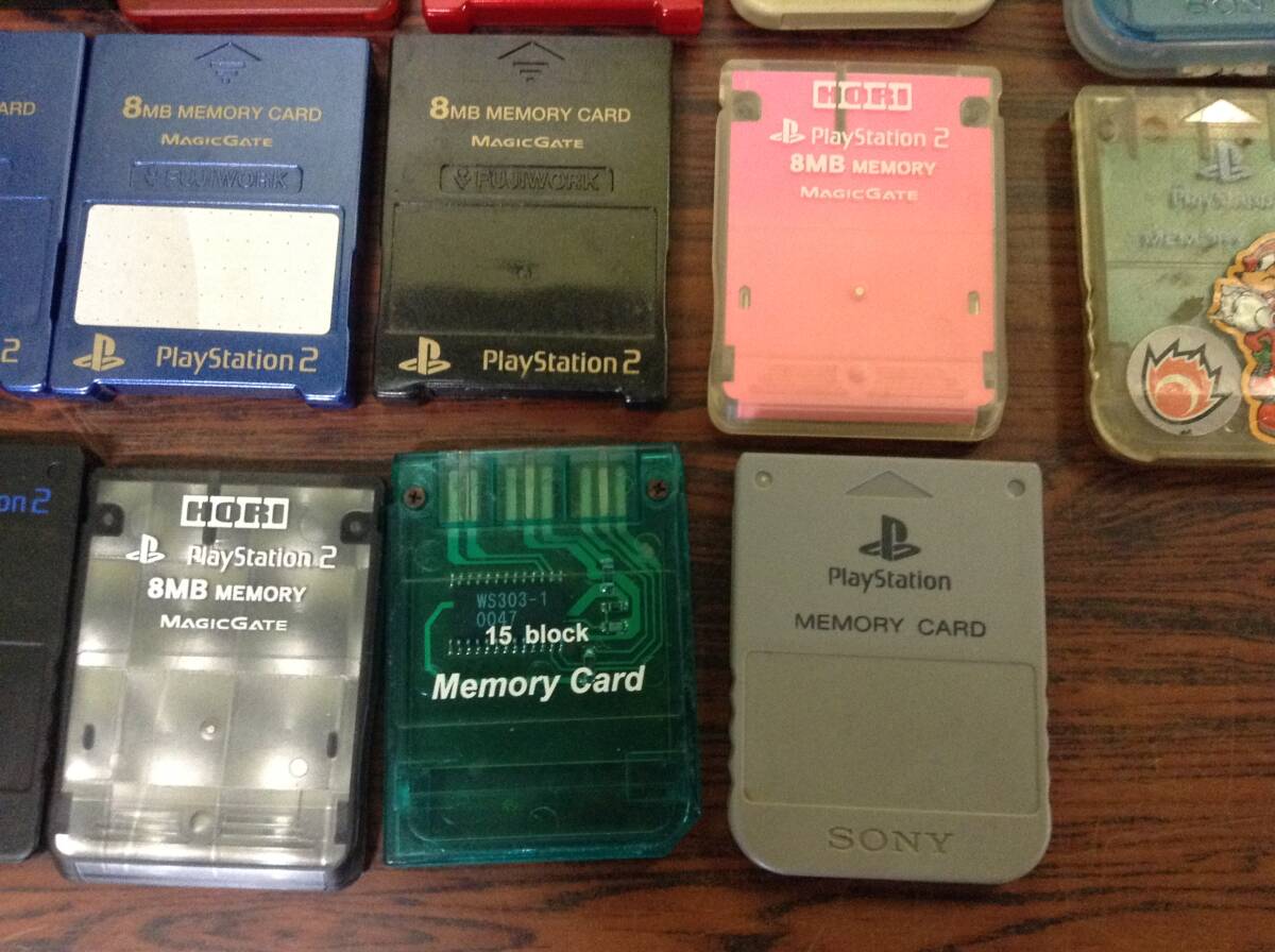 Playstation PS1 PS2 lots of 19 Sony Official Memory Cards etc. tested PS1 PS2 メモリーカード 計19個 セット まとめ 動作確認済 D642の画像5