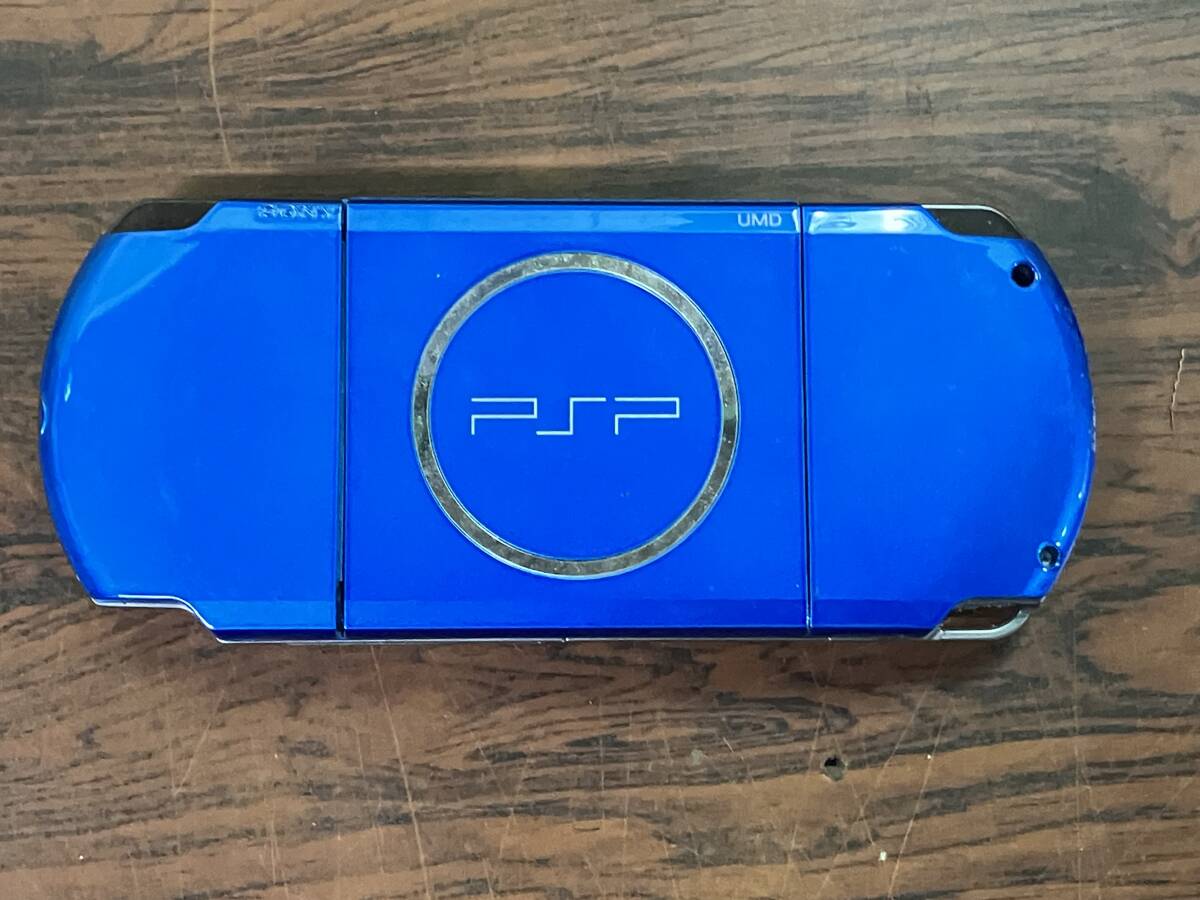 SONY PSP3000 Handheld Blue console tested ソニー PSP バイブラント・ブルー 本体 動作確認済 D540_画像2