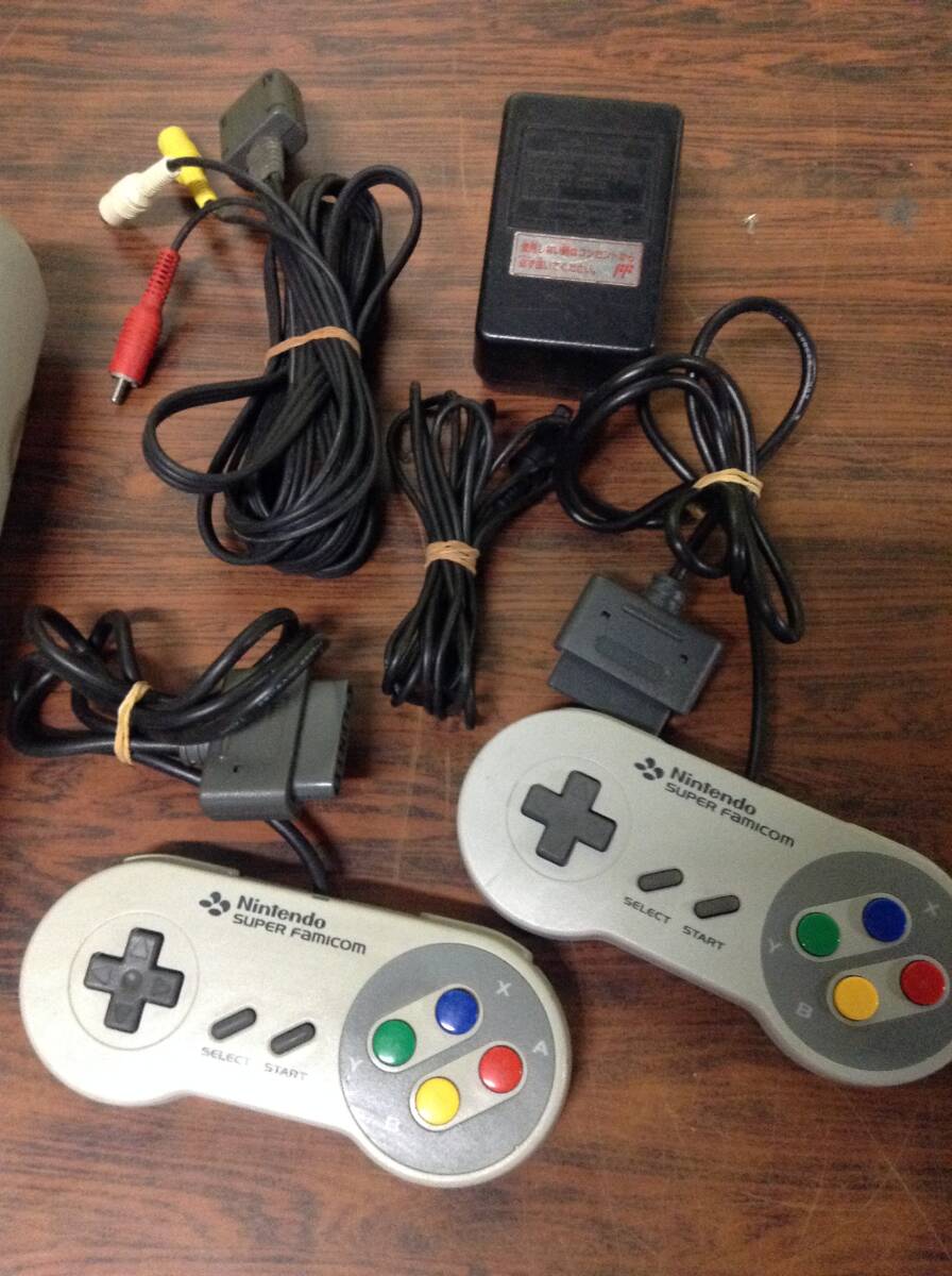 Nintendo Super Famicom console 2controllers tested nintendo Super Famicom корпус управление 2 шт. рабочее состояние подтверждено D610C