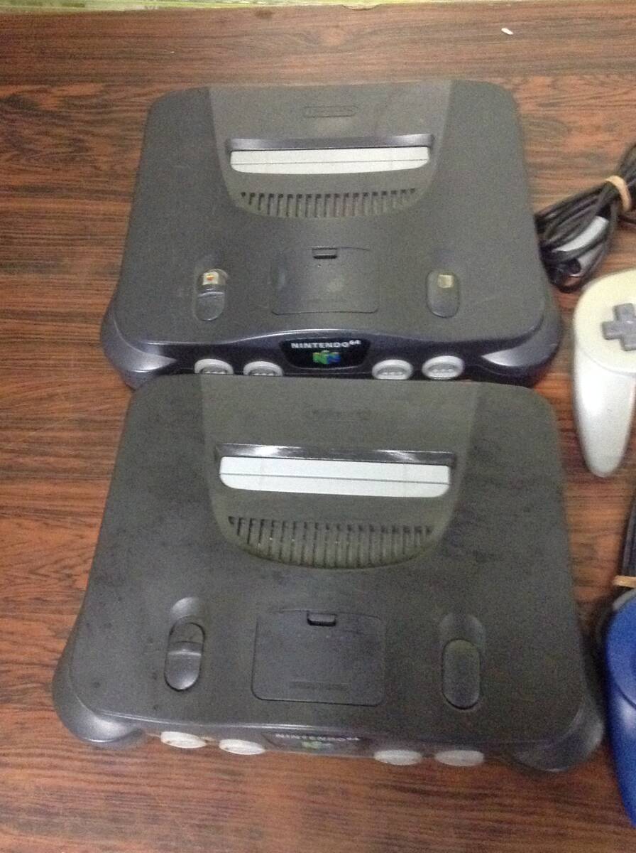 Nintendo N64 2consoles 4controllers tested 任天堂 N64 本体2台 コントローラー4台 動作確認済 C673T