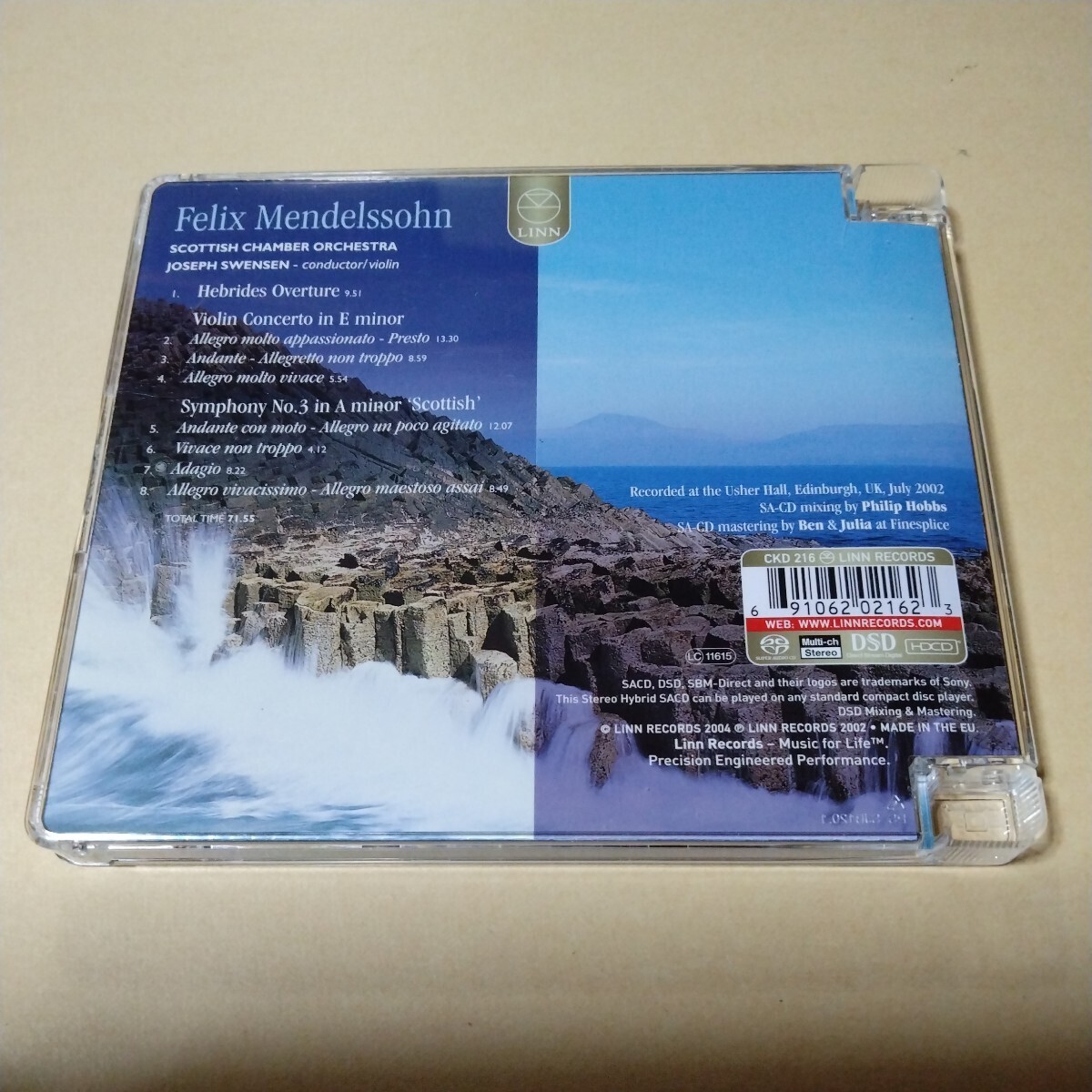 ハイブリッドSACD【FELIX MENDELSSOHN Violin Concerto/Symphony No.3 Scottish】LINN CKD216 輸入盤の画像2