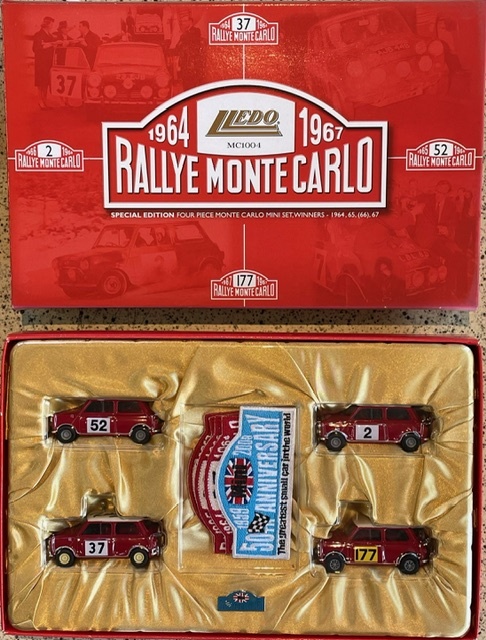 ミニクーパー LLEDO レド社製 ラリーモンテカルロ Rallye Monte Carlo ミニカー 4台セット 希少 1964-1967 サイン入りの画像2