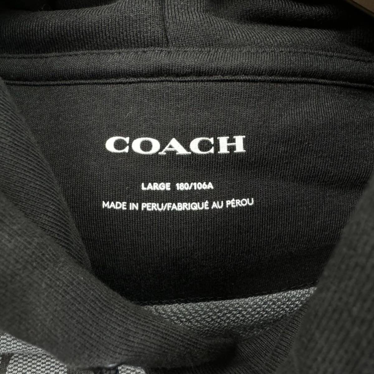  ultimate beautiful goods! Coach [ regular price approximately 6 ten thousand ]COACH Parker f-ti- outer garment signature pattern C Logo black black XL rank LL cotton feeling of luxury * spring 