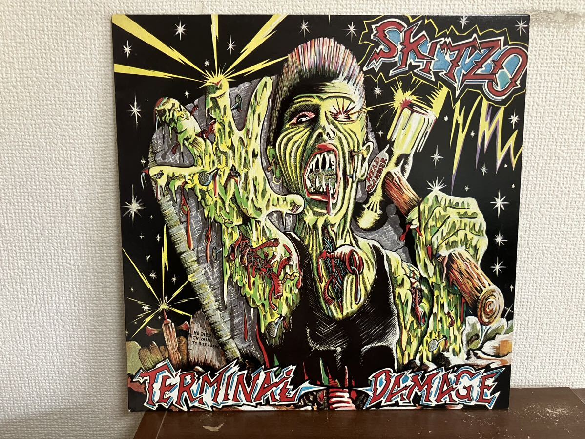 SKITZO TERMINAL DAMAGE UK盤 LP レコード　サイコビリー　ロカビリー NERVOUS RECORDS PSYCHOBILLY 1988 PUNK_画像1