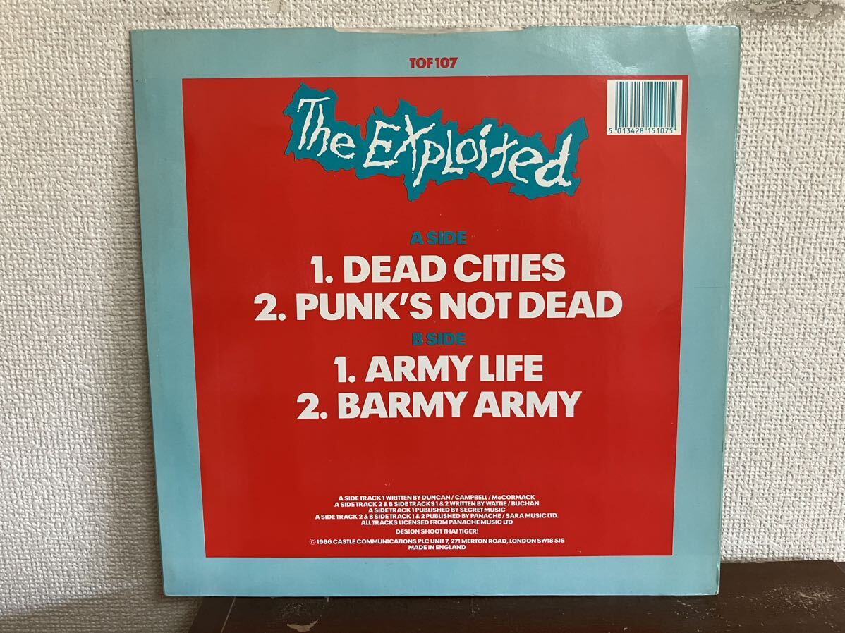 THE EXPLOITED DEAD CITIES PUNK’S NOT DEAD ARMY LIFE BARMY ARMY UK盤　12インチ　レコード　PUNK HARDCORE パンク_画像2