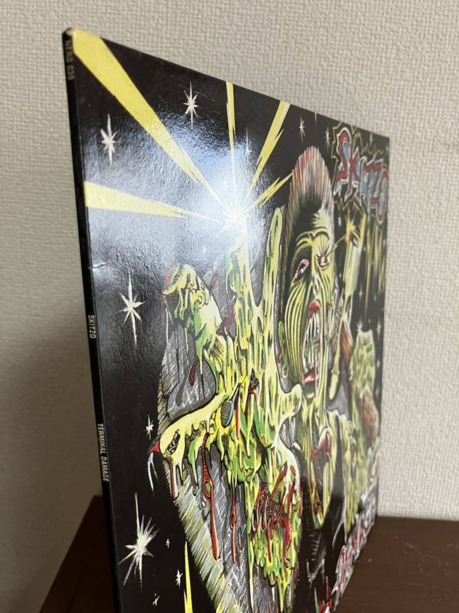 SKITZO TERMINAL DAMAGE UK盤 LP レコード　サイコビリー　ロカビリー NERVOUS RECORDS PSYCHOBILLY 1988 PUNK_画像2
