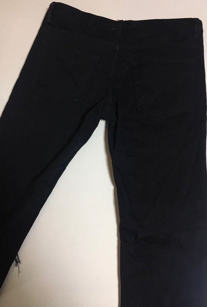 MINEDENIM K.DMG S.Slim STR 5pocket KST 9 32 別注 マインデニ厶 スキニー ニー クラッシュ ダメージ ブラック スリム デニム BLACK 黒_画像4