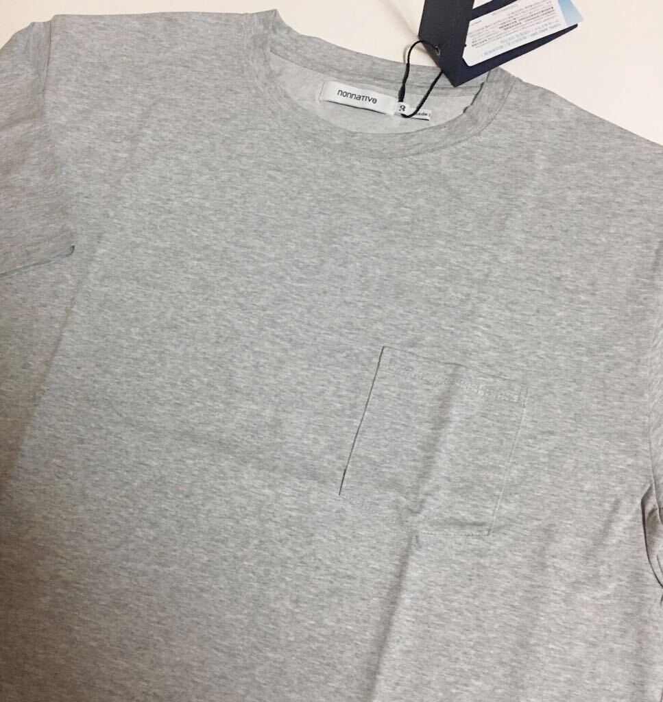 nonnative DWELLER S/S TEE C/P JERSEY COOLMAX 新品 3 GRAY POCKET ノンネイティブ Tシャツ 半袖 グレー 灰 クールマックス ポケット_画像2