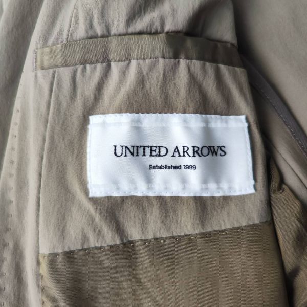 ユナイテッドアローズ　UNITED ARROWS　スーツ　セットアップ　テーラードジャケット　M/S　ベージュ　背抜　ストレッチ　春夏　_画像3