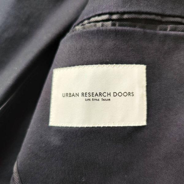 アーバンリサーチ  URBAN RESEARCH スーツ セットアップ テーラードジャケット ネイビー XL センターベンド ストレッチ 綿の画像3