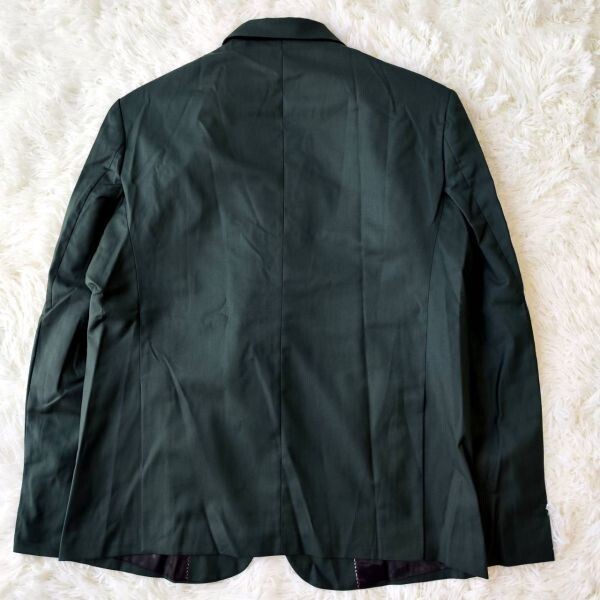 【未使用】スーツ スリーピース テーラードジャケット 4XL グリーン ストレッチ レーヨン 総裏 サイドベンツ ブレザー メンズの画像4