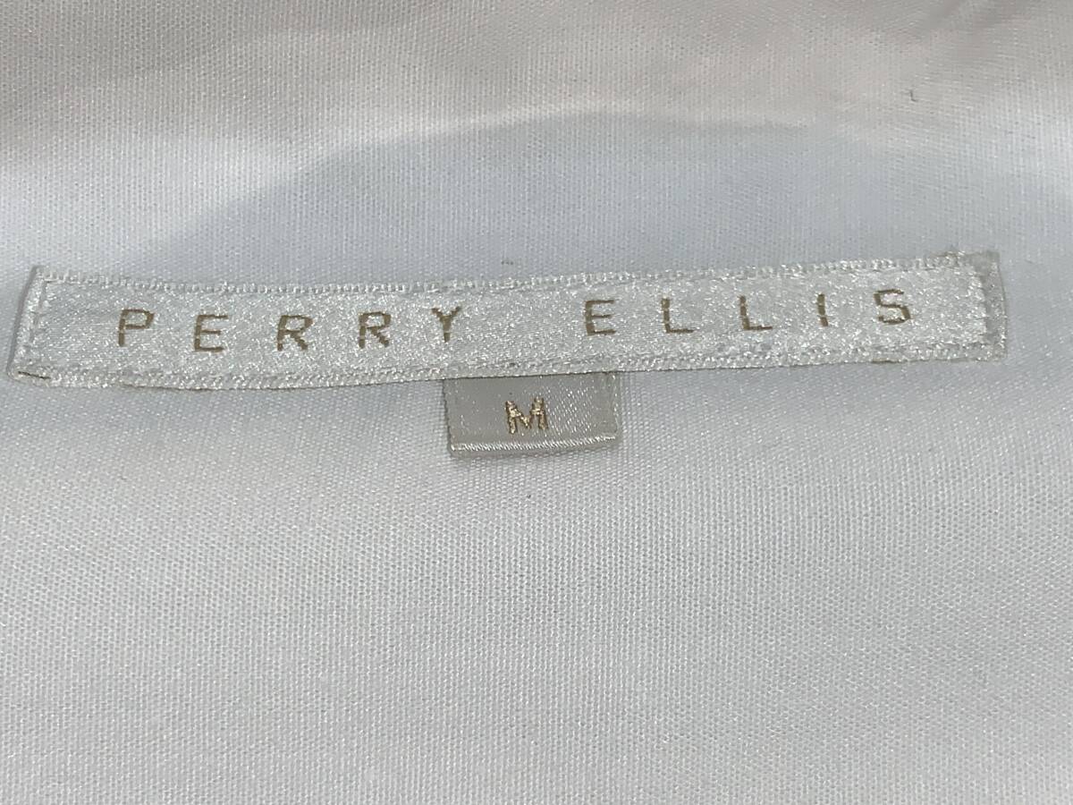 PERRY ELLIS 長袖 ノーカラー シャツ L 白 未使用品の画像4