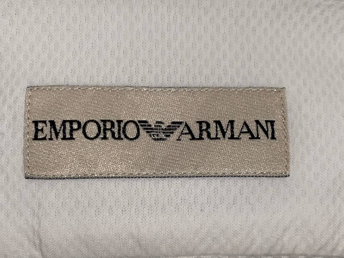 EMPORIO ARMANI 長袖 スナップダウン シャツ L 白の画像4