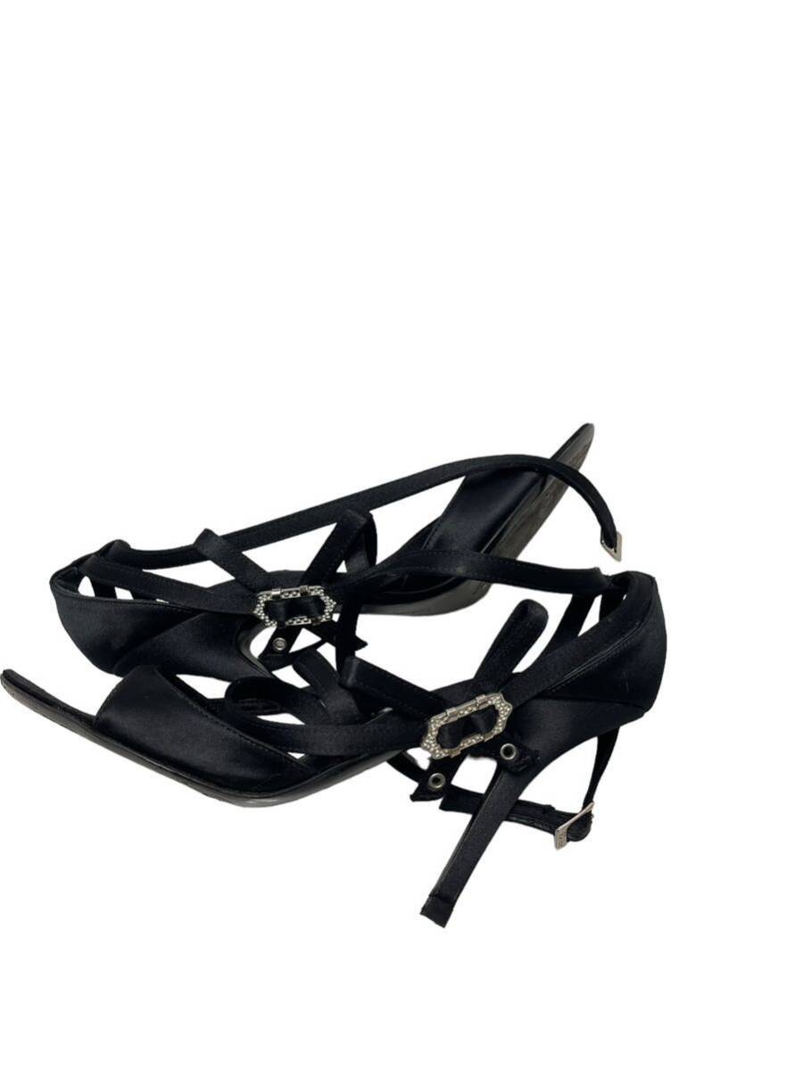 Dior ディオール　ストラップサンダル ブラック 靴 ヒール 38ハーフ_画像4