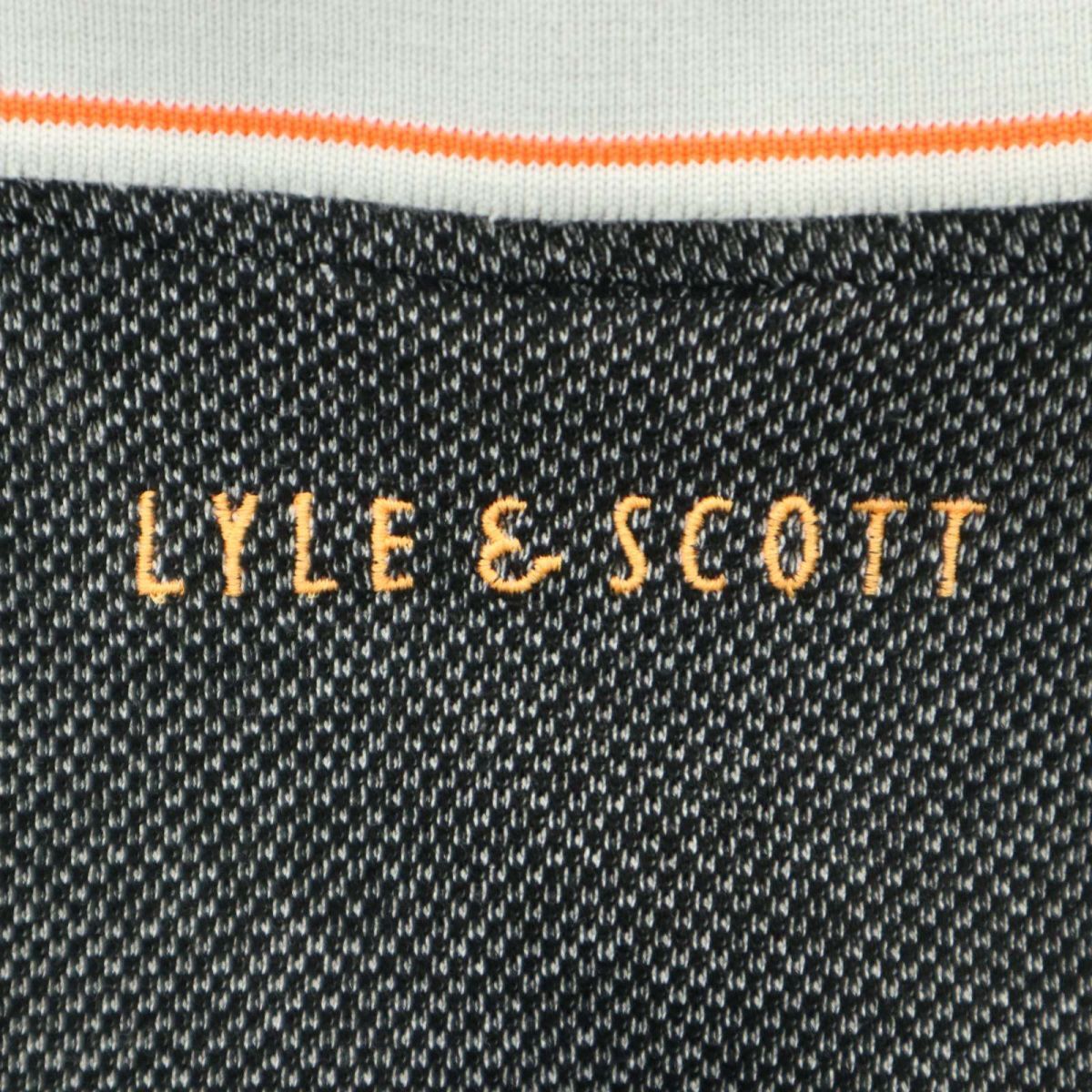 LYLE&SCOTT ライル＆スコット 春夏 ロゴ刺繍★ リブ切替 半袖 ポロシャツ Sz.L　メンズ 日本製　A4T03874_4#A_画像5