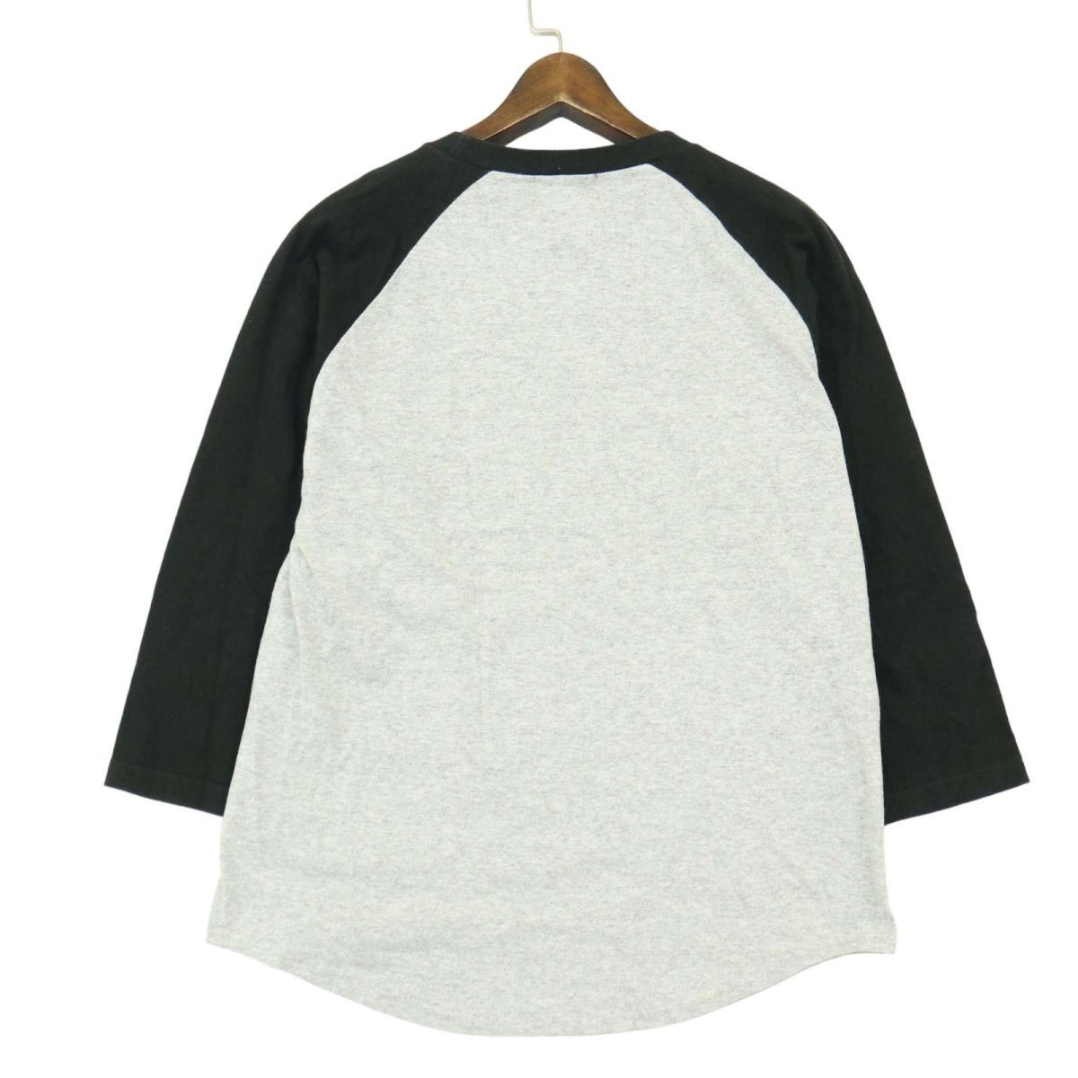 LEFLAH レフラー 春夏 ロゴプリント★ 切替 7分袖 ラグラン カットソー Tシャツ Sz.L　メンズ　A4T04413_4#D_画像5