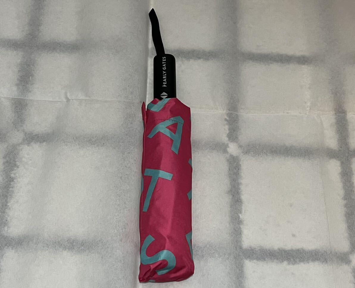 パーリーゲイツ アウトロゴ 自動開閉式折りたたみUV日傘 雨兼用(ピンク)の画像1