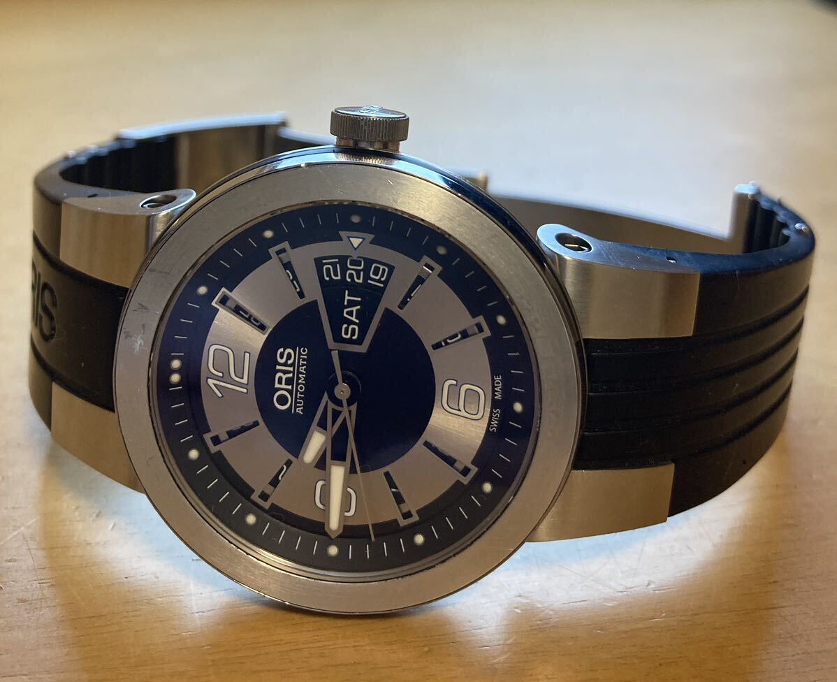 【美品】ORIS オリス 635 7613 41 ウィリアムズ F1自動巻き腕時計 デイデイト メンズ 時計 オーバーホール済の画像1