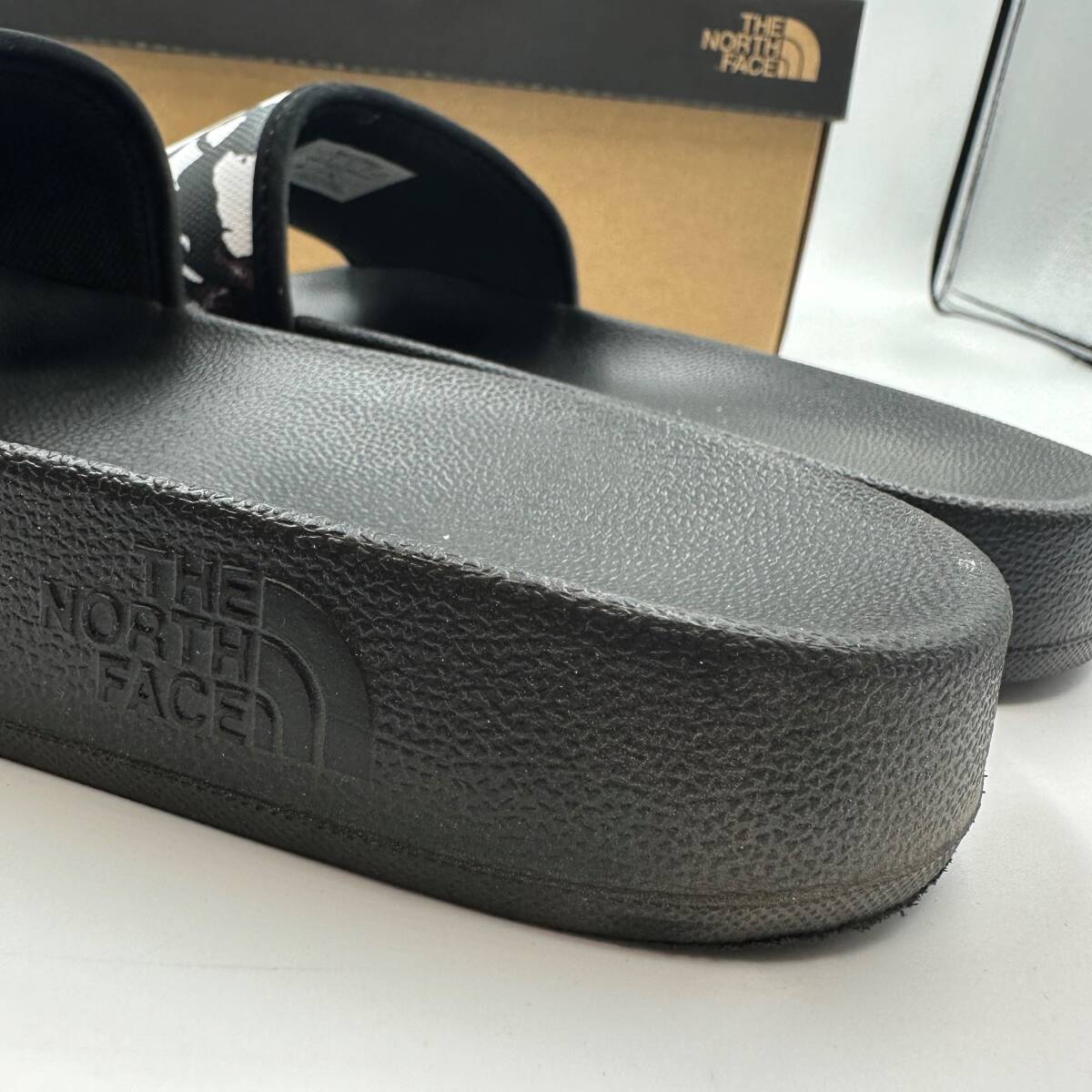 試し履きのみ★ザ・ノース・フェイス メンズ サンダル ブラック 25cm THE NORTH FACE MENS BASE CAMP SLIDE Ⅲ 美品 現状品 E225の画像3