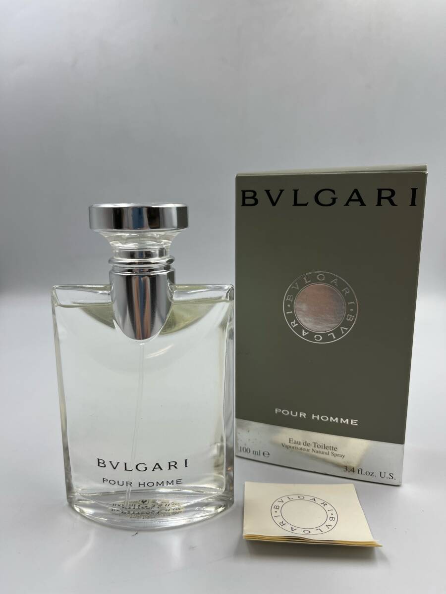 【残量9割】 BVLGARI ブルガリ POUR HOMME プールオム 100ml EDT オードトワレ スプレー イタリア 香水 フレグランス E407-1の画像1